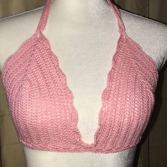 NWOT-Handmade Crochet Bikini Top - Picture 2 of 4